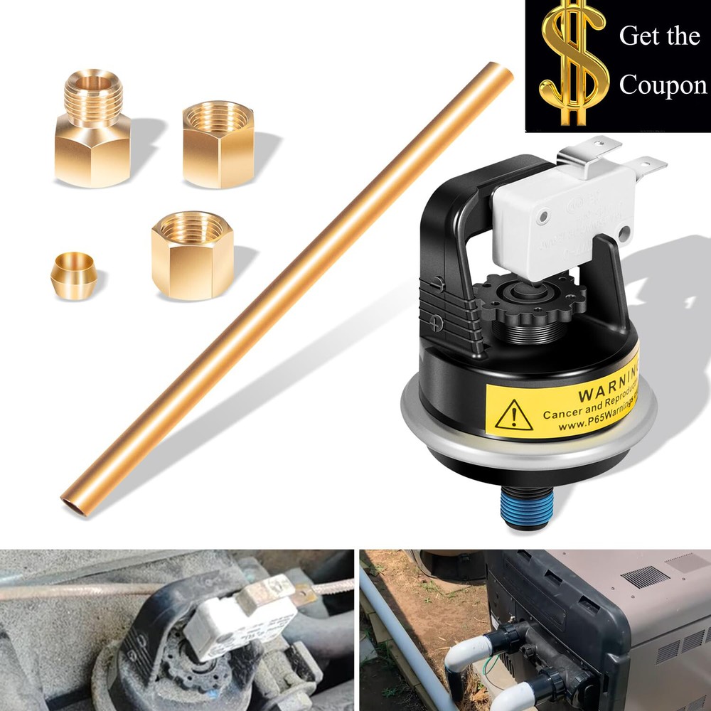 for Hayward HAXPSA1930 Pool Heater Water Pressure Switch Assembly Kit