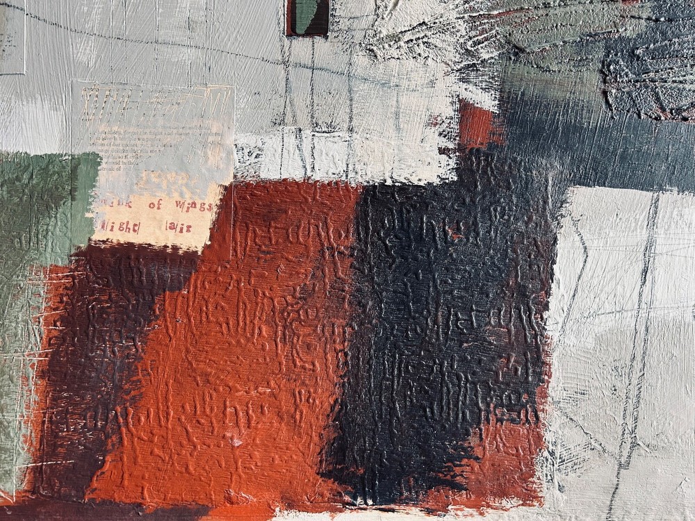 Donna Watson - original, signed, framed, large, mixed media collage