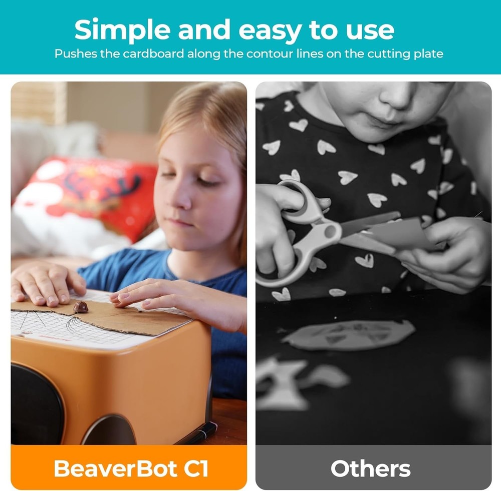 Refurbished Beaverbot C1 Cardboad Cutter Safe DIY Construction Kit for Children