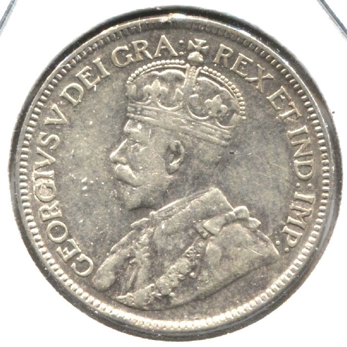 1918 CANADA Silver Quarter.