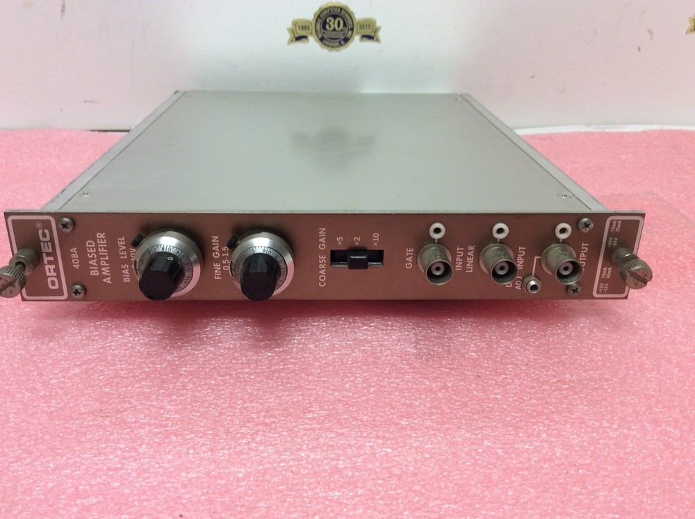 ORTEC EG&G NIM computer module model # 408A BIASED AMPLIFIER Bin Module