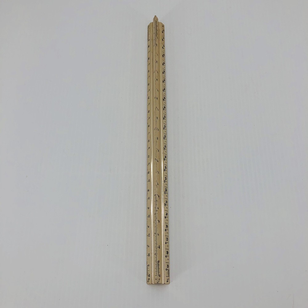 Advertising Metal 12" Triangular Architectural Ruler Santa Barbara Plan Service