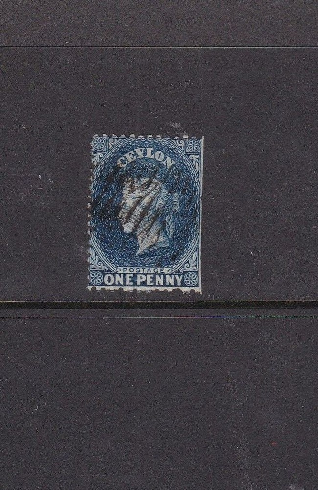 Ceylon 1867 1d Deep Blue Used SG63b