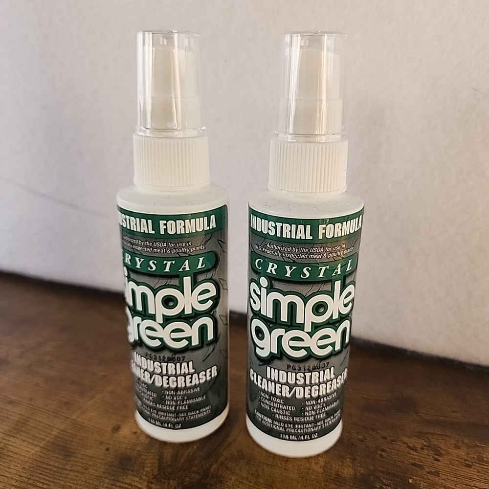Simple Green Crystal Industrial Cleaner and Degrease Lot Of 2 From 2002 4oz NOS