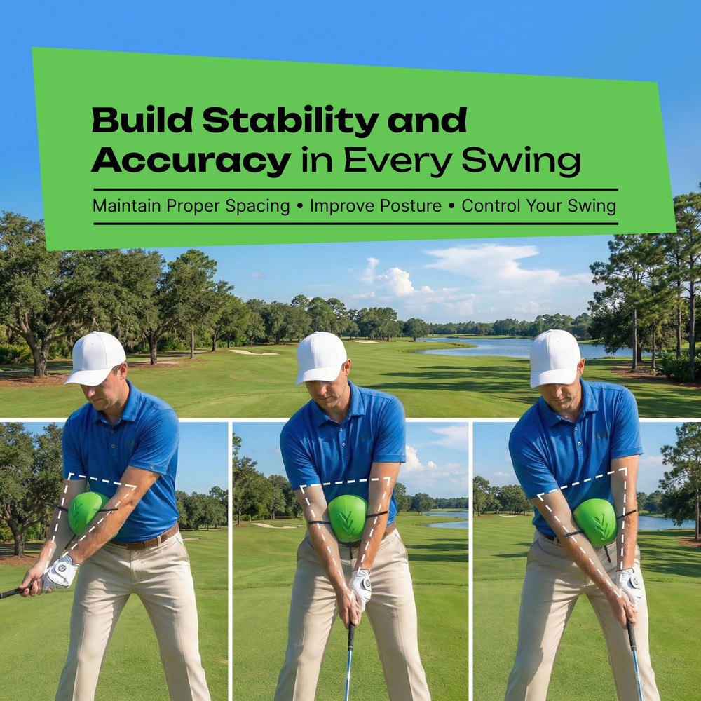Golf Training Aid Ball - Compression Connection Between Arms Posture Correction