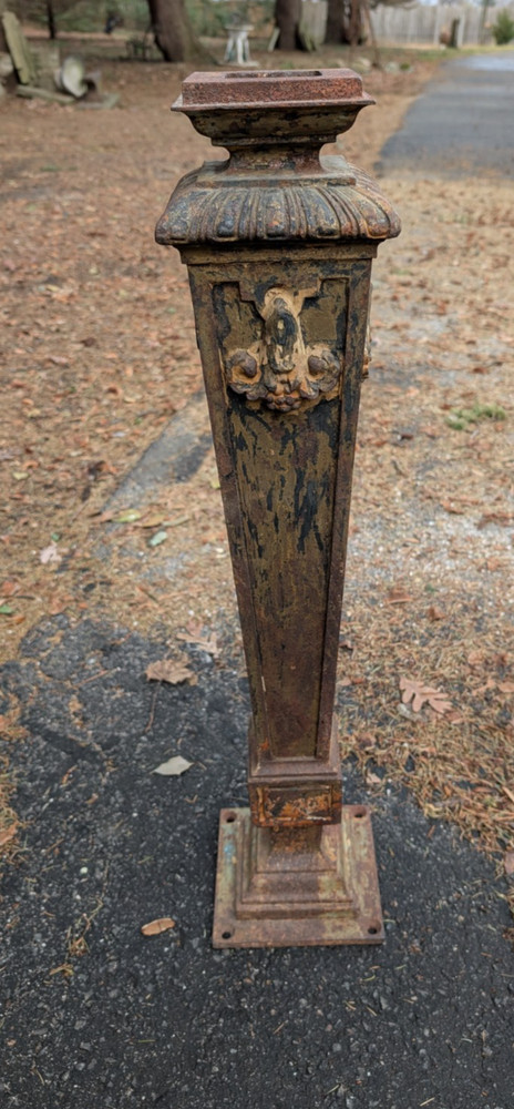 Antique Cast Iron Architectural Column Victorian