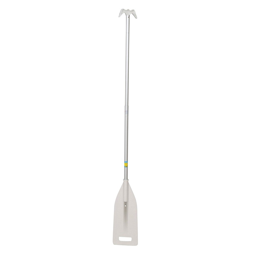 Telescoping Paddle w/ Boat Hook, Anodized Aluminum, Floating,White