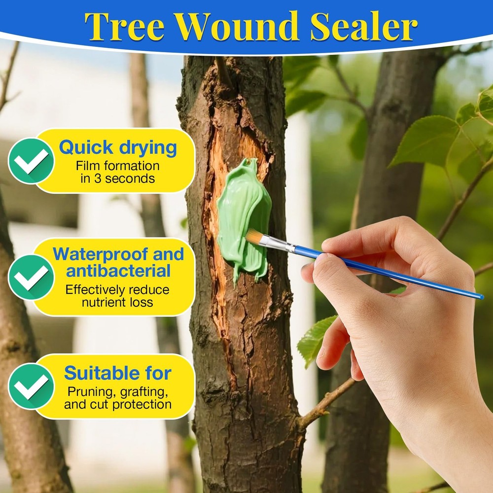 Threlaco Tree Wound Pruning Sealer, Bonsai Sealer Healing Paste, Yellow