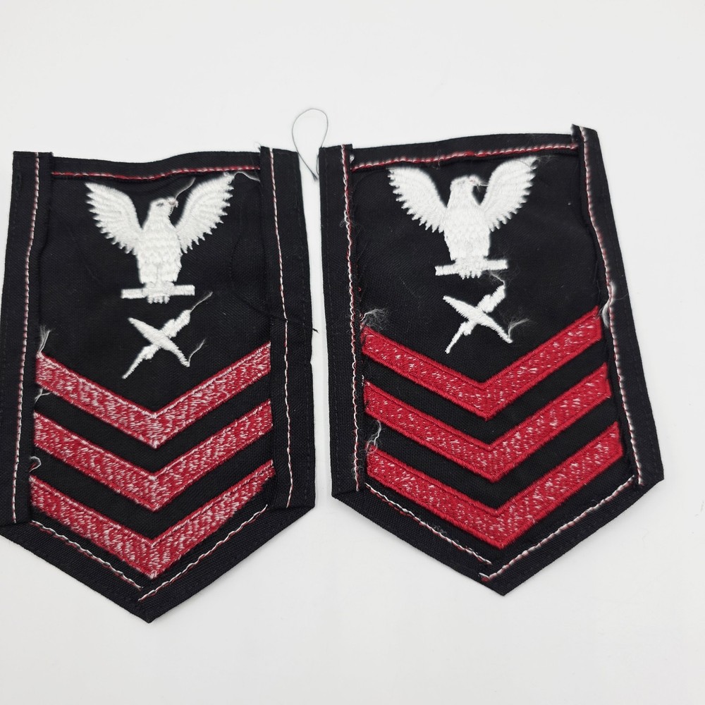 2 US Navy PO First Class E-6 Rate Cryptologic Technician Military Felt Patch