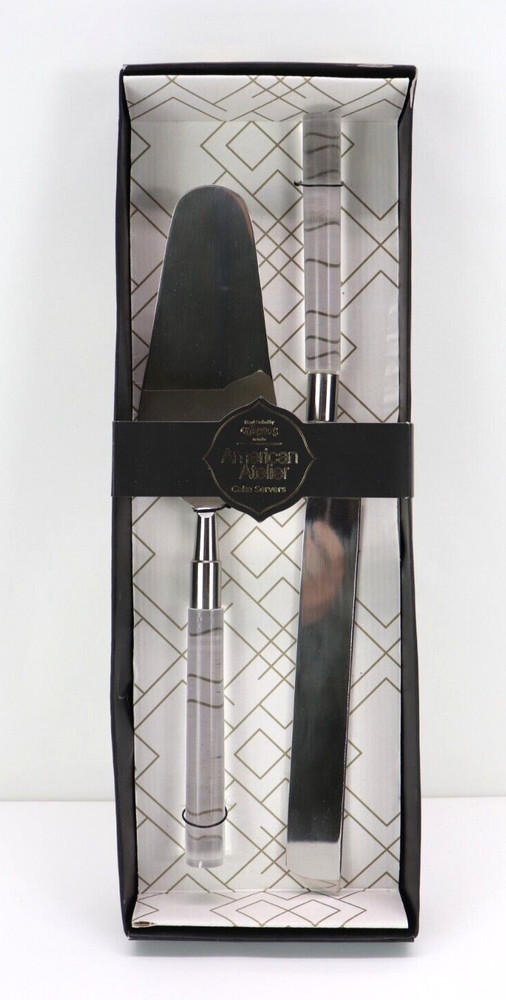 American Atelier Cake Servers Silver Tone 13" Wedding Knife and Server