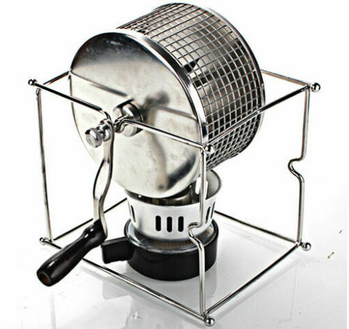 Manual Coffee Roaster Machine Home Kitchen Roller Baking Machine +Alcohol Burner