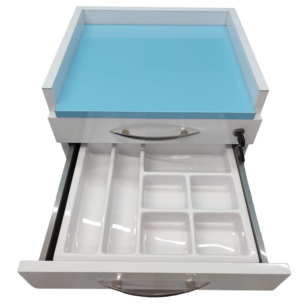 1 PC 4 Drawer Removable Assistant Mobile Cabinet w/Divider Bracket Locks
