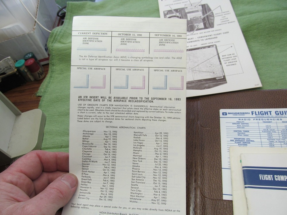 Sanderson Flight Organizer Packet - Flight Computer SC-1B & More - NICE