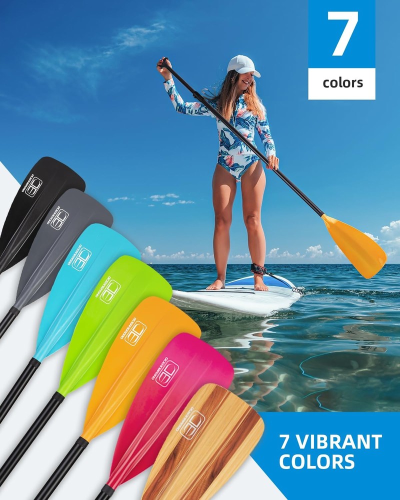 OCEANBROAD SUP Paddle - Adjustable Stand-Up for Paddleboard 3 pcs-Blue