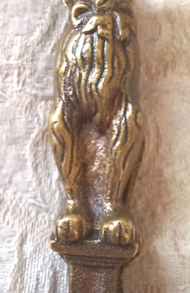 Whimsical Vintage Solid Brass Cheshire Cat Nutcracker Made in England 5" Paperw