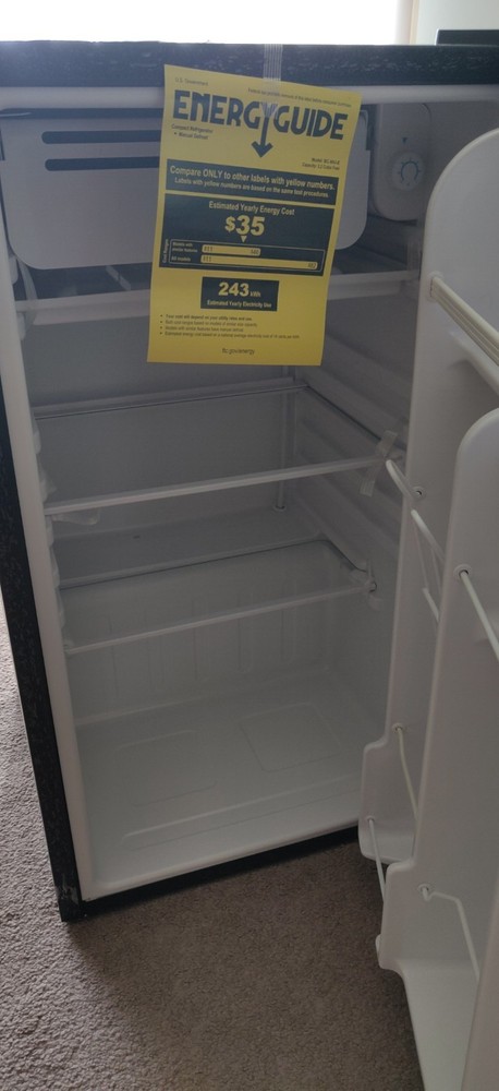 FOHERE BC-90U-E 3.2 Cu. Ft Mini Fridge with Freezer, Compact Small Refrigerator