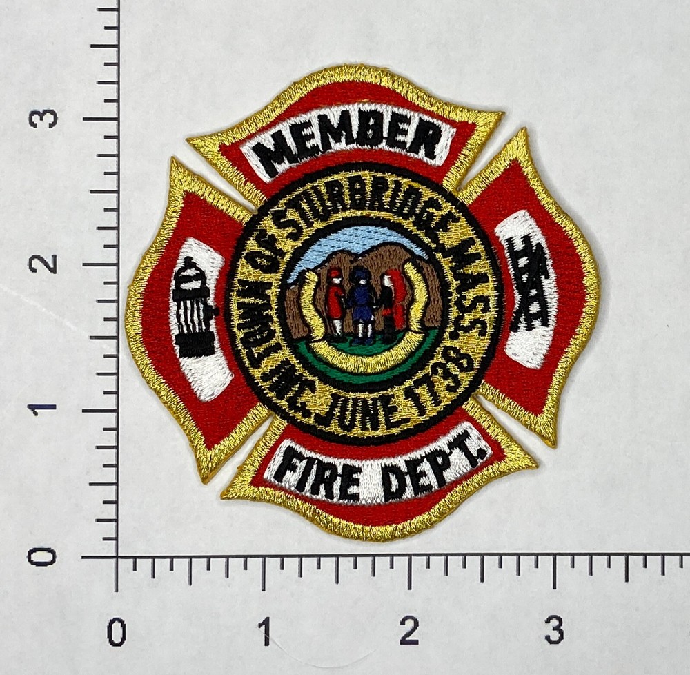 Sturbridge Ma Fire Patch, Old version, new unsewn