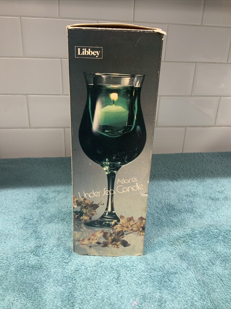 Libbey Atlantis Under Sea Candle