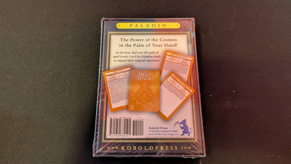 Deep Magic 5e Spell Cards: Paladin