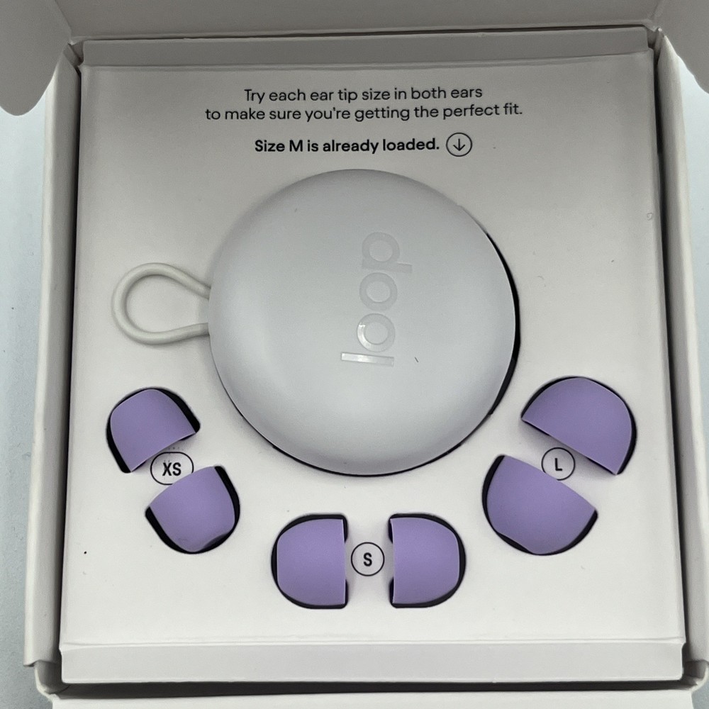 Loop Quiet 2 Ear Plugs Noise Reduction Super Soft Reusable Hearing Violet
