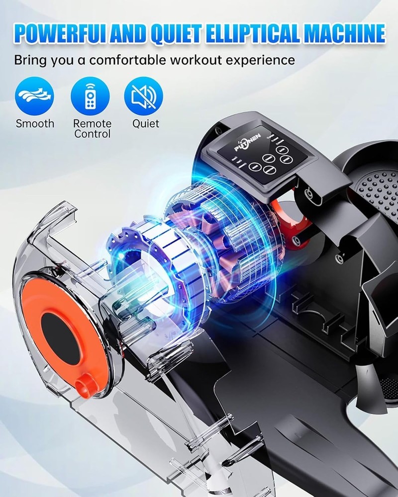Compact Under Desk Elliptical - LCD Display & Adjustable Resistance for Seniors