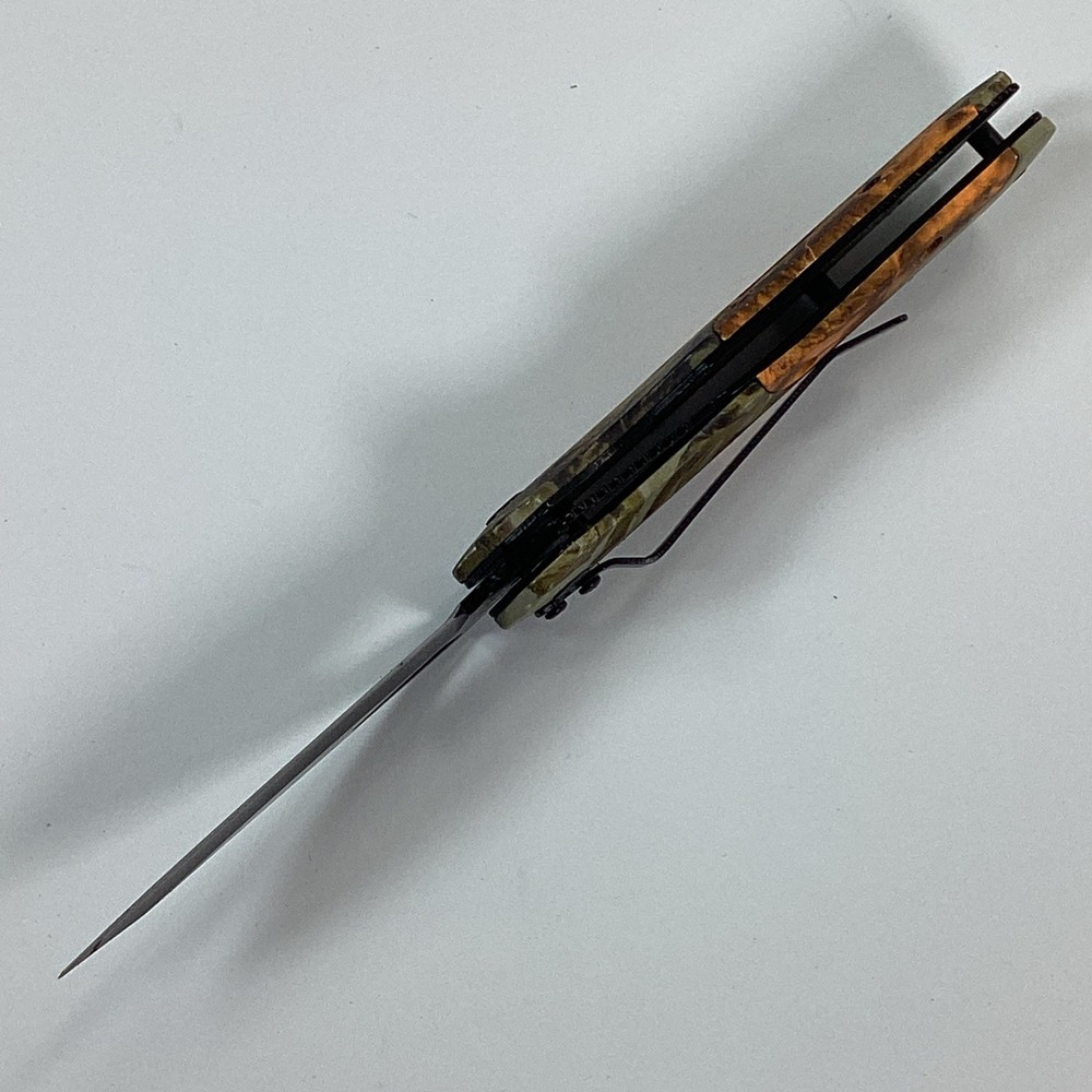 Old Timer Folding Pocket Knife Orange Treebark Camo