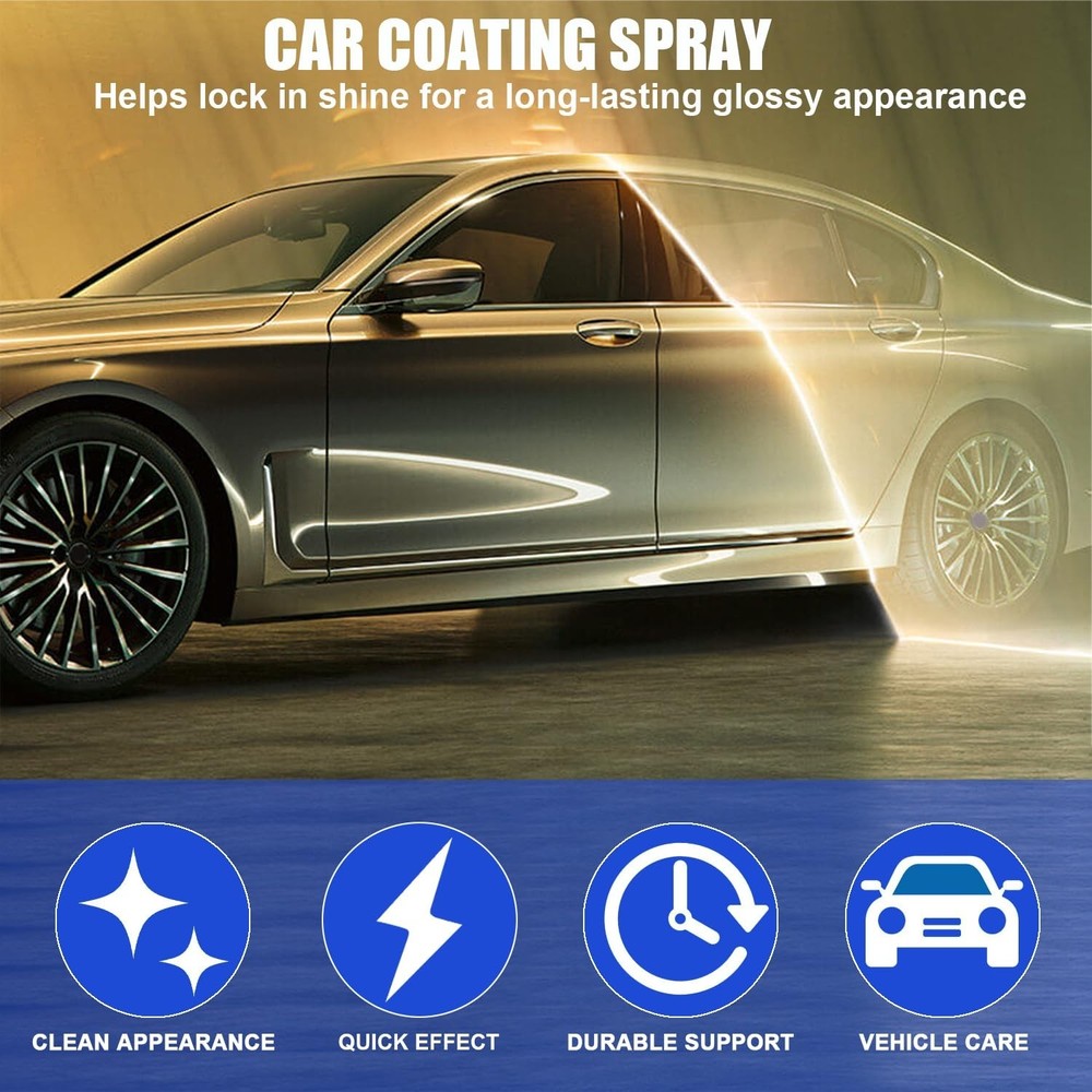 2PCS Car Coating Spray, Quick Effect Agent, Quick-Advanced Car...