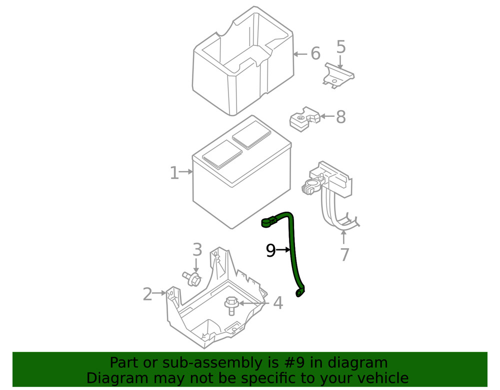 Genuine Nissan Negative Cable 24080-ZR00A