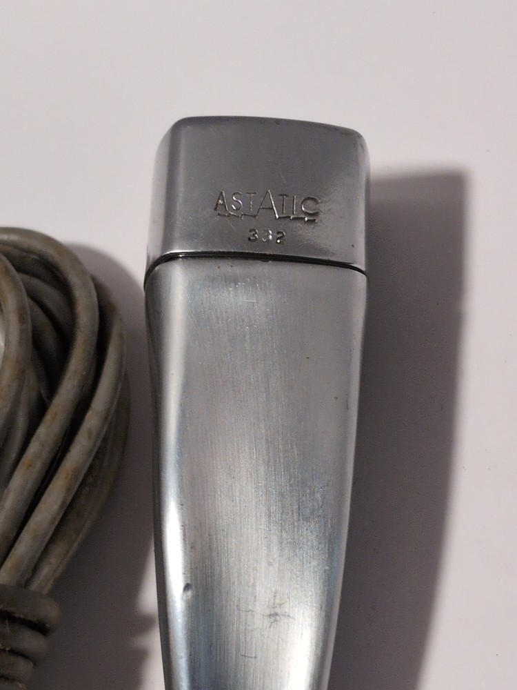 VINTAGE Square ASTATIC 332 HANDHELD MICROPHONE - Untested