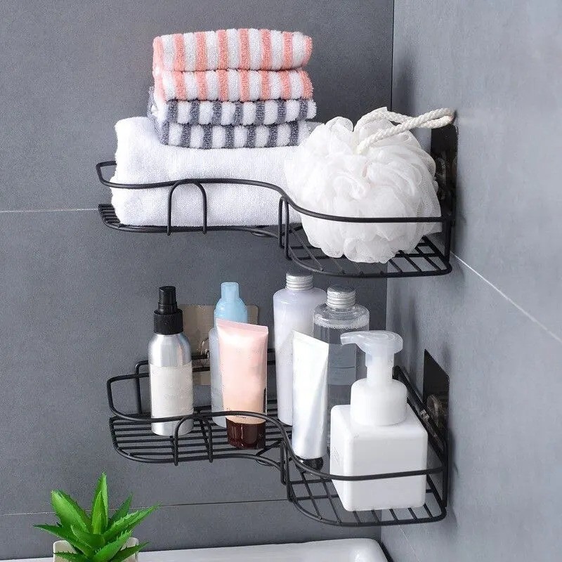 Shower Caddy Shelf Bathroom Corner Bath Storage Holder Organizer Triangular Rack