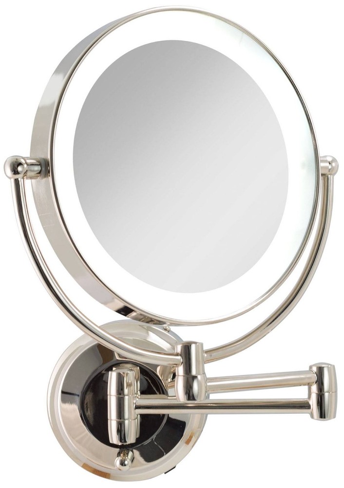 Next Generation® Polished Nickel LED Wall Makeup Mirror