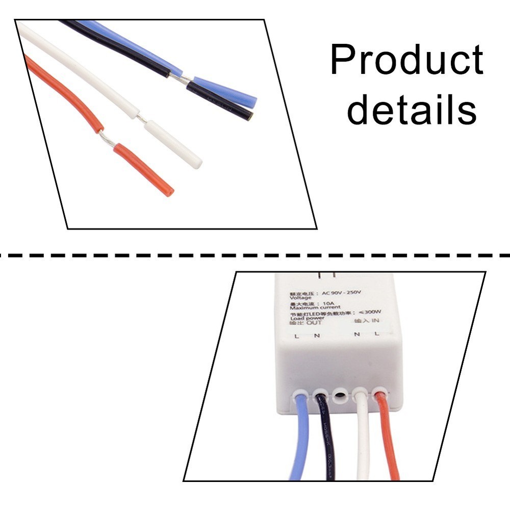 Wireless Switch Controller Module 220V AC 90V to 250V Range Dual Control