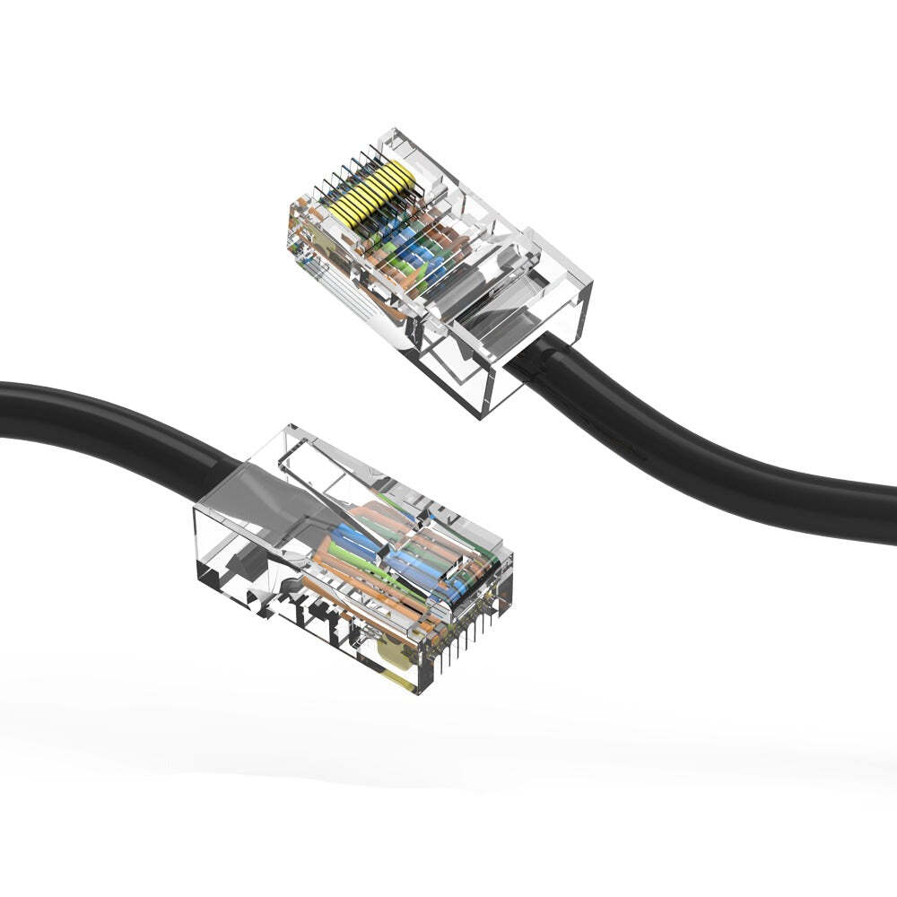 7Ft CAT5E UTP Ethernet Network Non Booted Cable Black