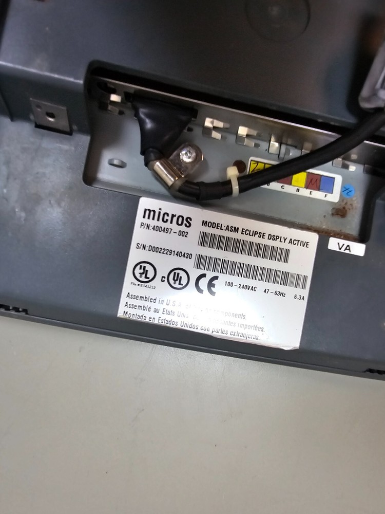 Micros Eclipse Display 400497-002 POS Terminal Touchscreen - Warranty, No PSU