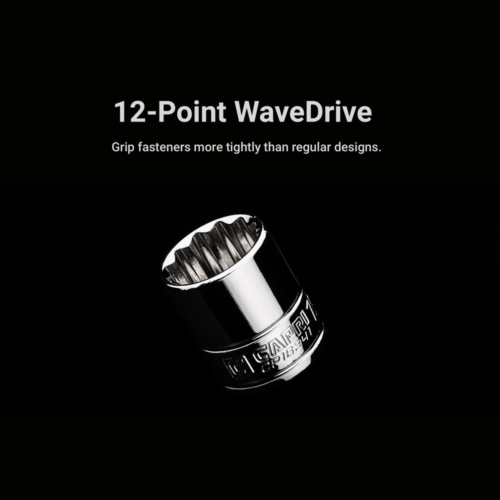 Capri Tools 12-Point Deep Socket, 1/4 in. Drive, Metric and SAE Sizes