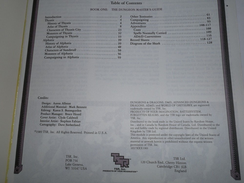 Dungeons & Dragons D&D Gazetteer Book One: Dungeon Master's Sourcebook TSR