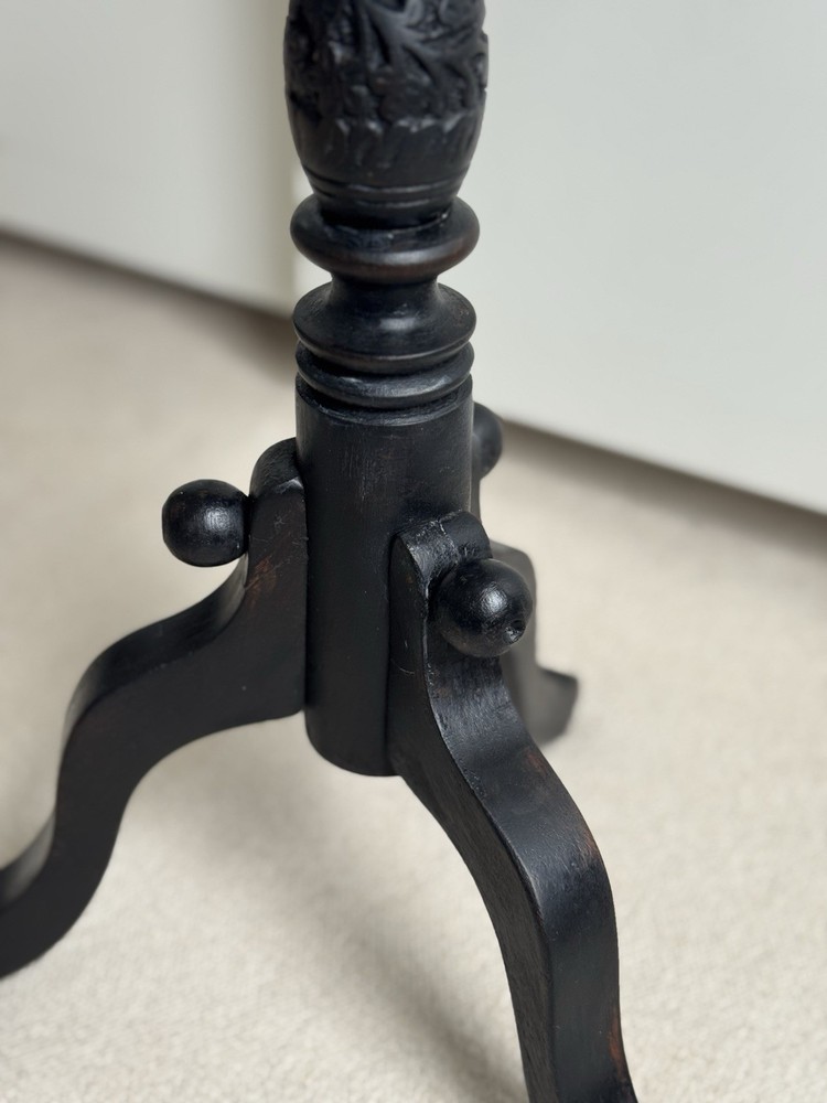 Vintage Side Wine Table Carved