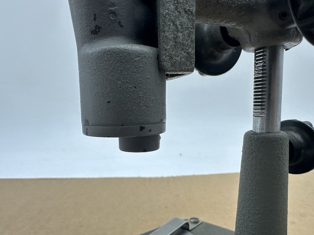 Vintage Optical Microscope Cast Iron Base Adjustable Stand Only - Unknown Maker