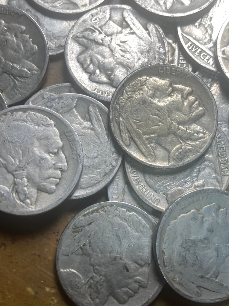 BUFFALO NICKEL ROLL (40 COINS), "PARTIAL DATES" MIXED DATES