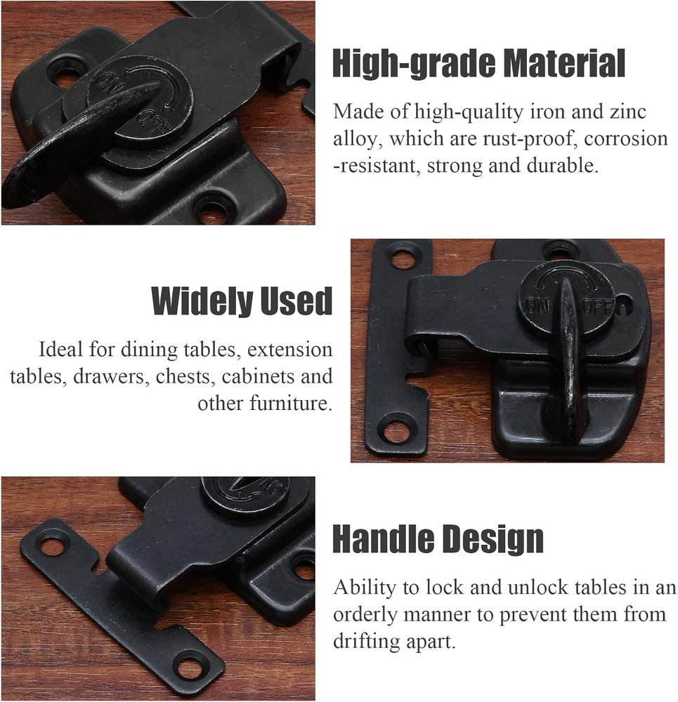4 Pieces Metal Dining Table Locks Dining Training Table Buckles Latches Table Co