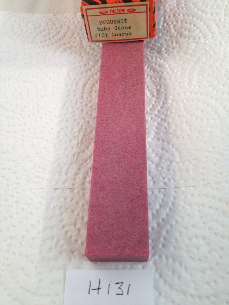 1 FALCON DEGUSSIT WHETSTONE. #101-C. COARSE. POLYCRYSTALLINE RUBY STONE (H131)