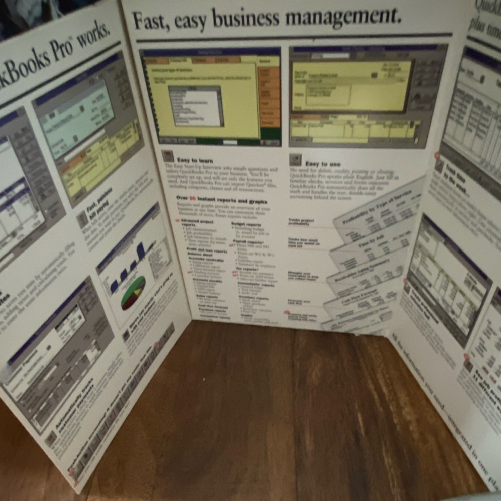 Quicken QuickBooks Pro 4.0 Windows Mac 3.5" Floppy Discs Manuals