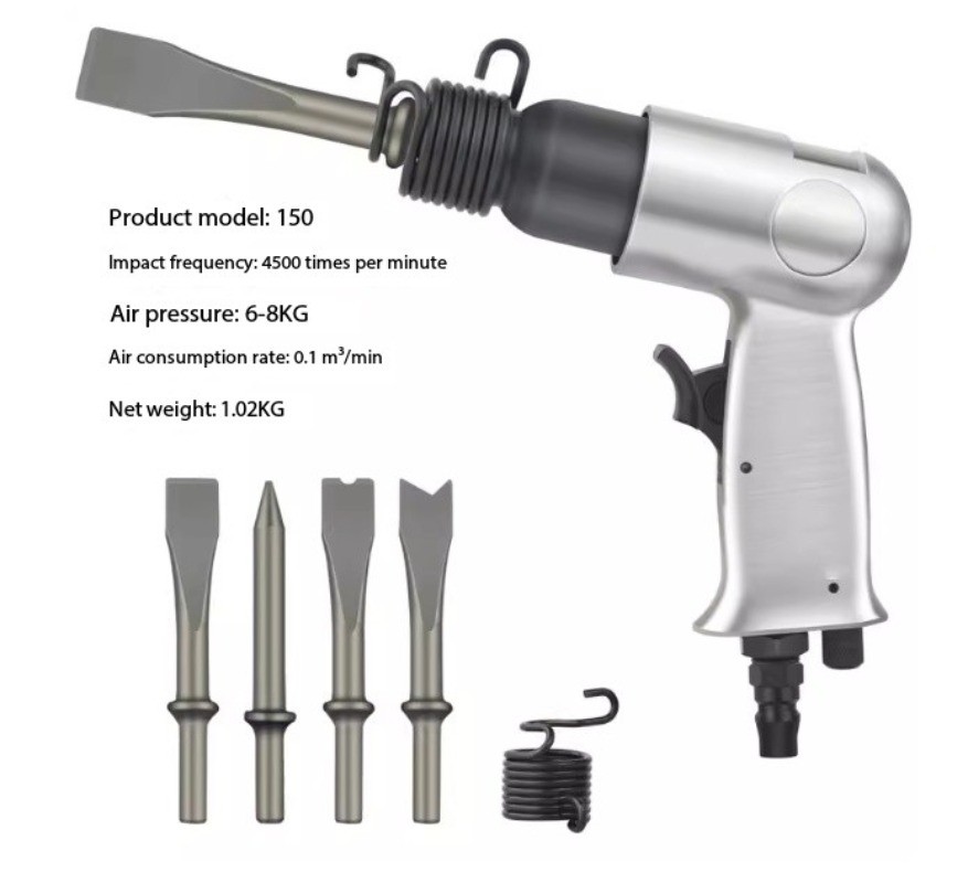 Powerful Industrial Pneumatic Hammer & Chisel Tool 150mm Hand Held Spade