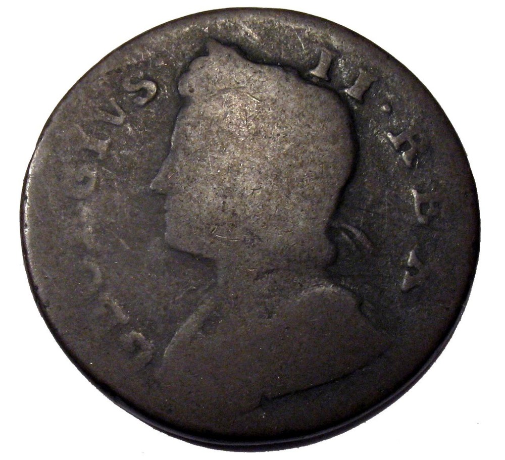 OLD COLONIAL COINS 1739 HALF PENNY