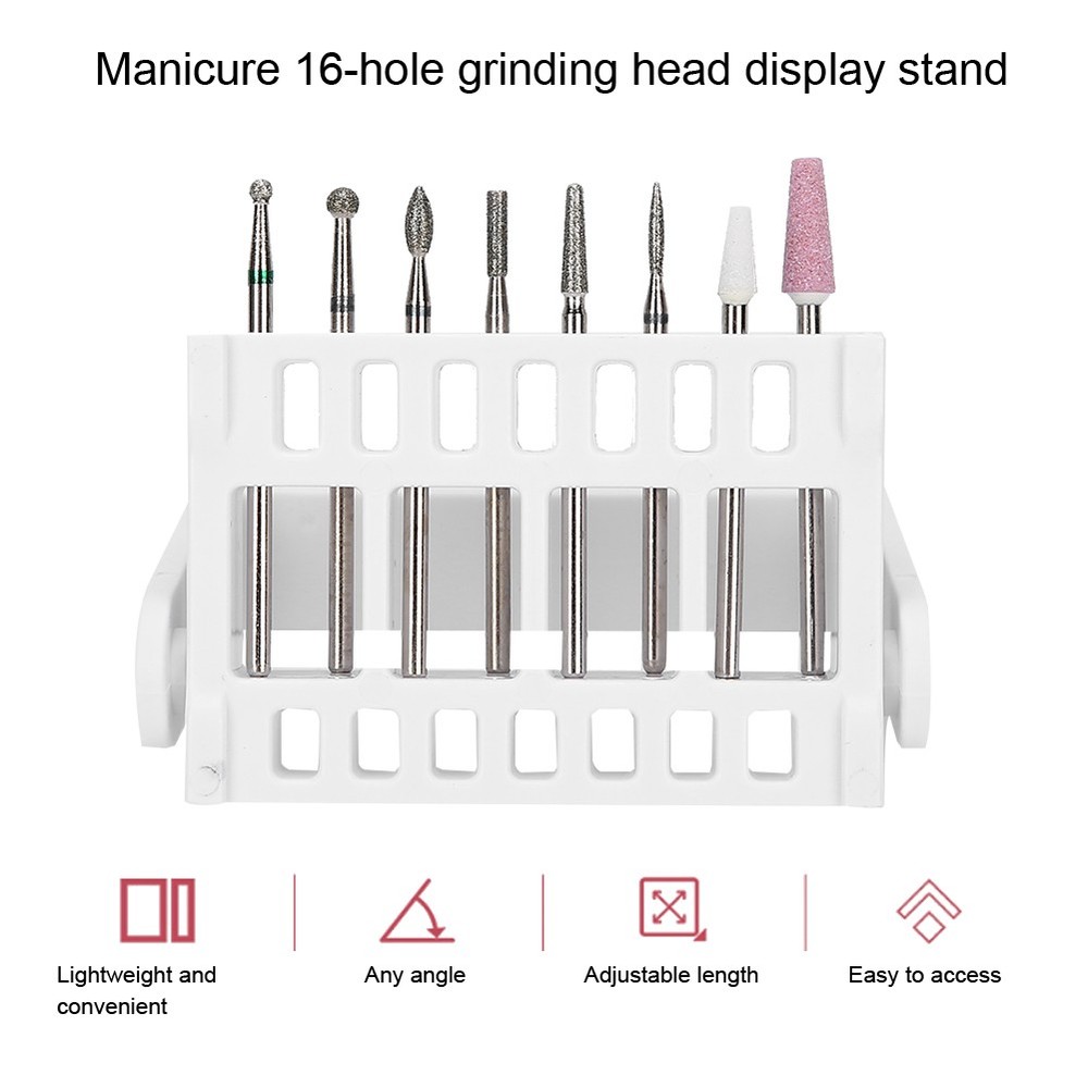 2pcs Nail Drill Bits Holders Practical Storage Stand For Home Professional Use