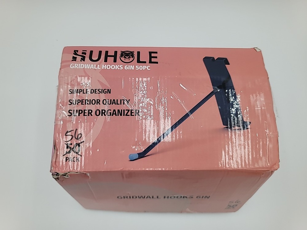 56- 6" Gridwall Hooks Black Hooks For Grid Panel Displays Rubber Tip End