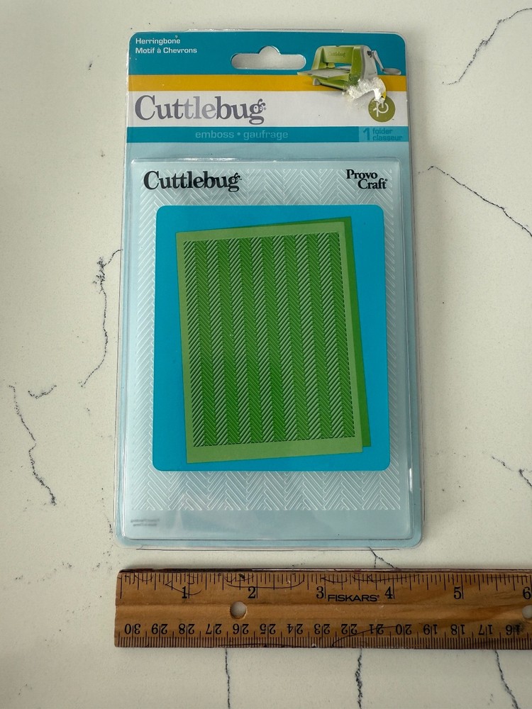Provo Craft Cuttlebug Herringbone Embossing Folder ~ 37-1915 Scrapbook Craft Art