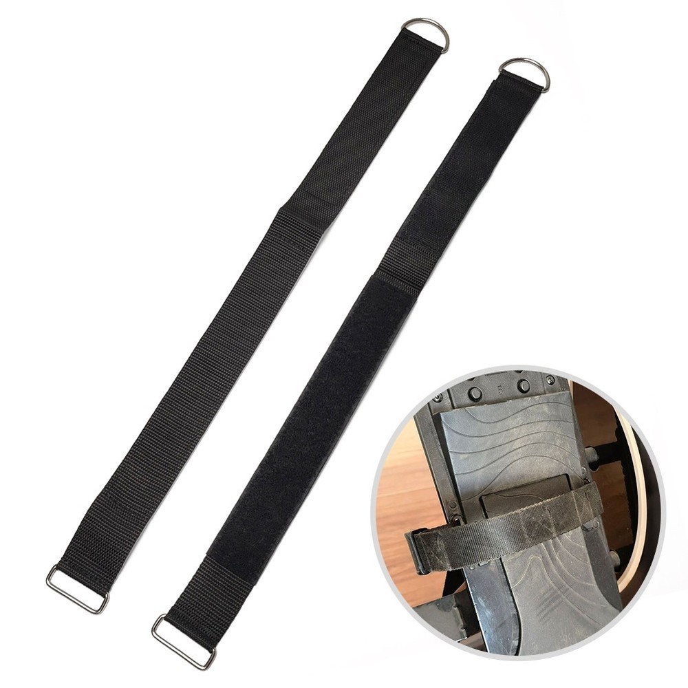 Rowing Machine Accessory 2pcs Adjustable Foot Straps for Elliptical Use
