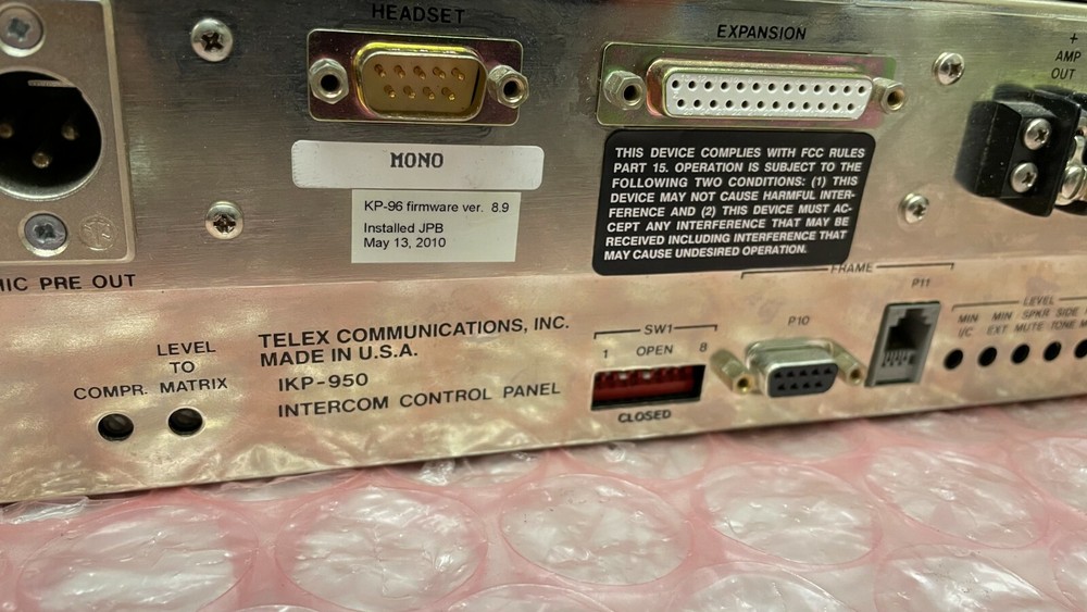 TELEX IKP-950 INTERCOM CONTROL PANEL