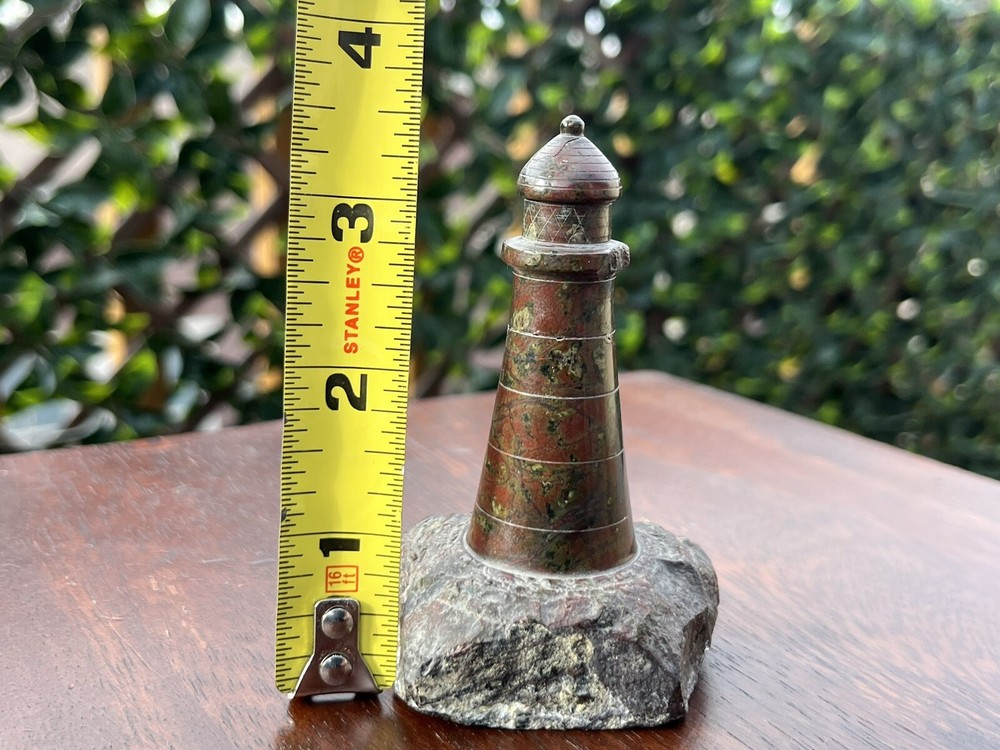VTG Original Cornish SERPENTINE LIGHTHOUSE Carved 3.5”